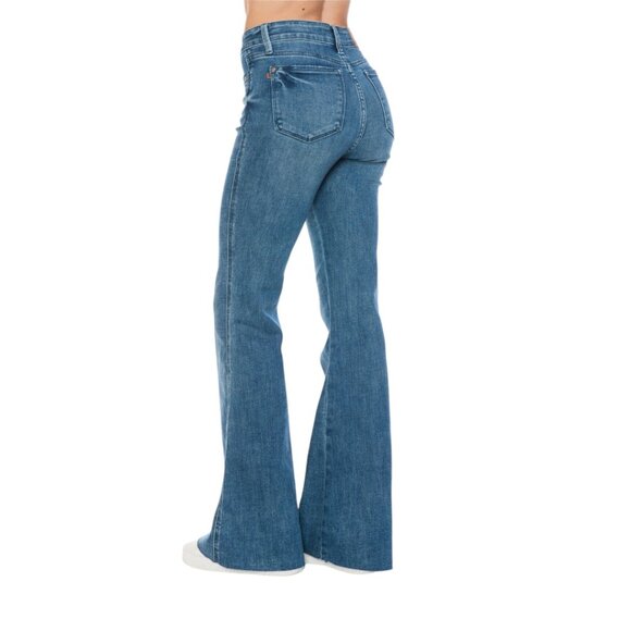 NEW Judy Blue Full Size Tummy Control Cut Hem Flare Jeans - Picture 7 of 11